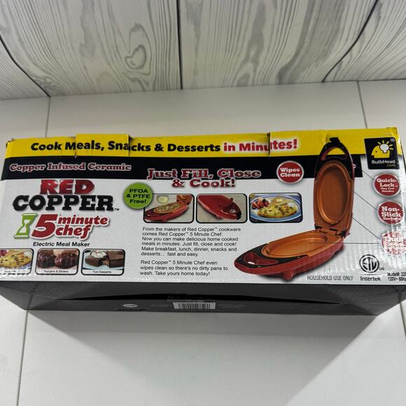 Copper Red 5 Minute Chef Electric Meal Maker Model OPEN BOX - Picture 4 of 5